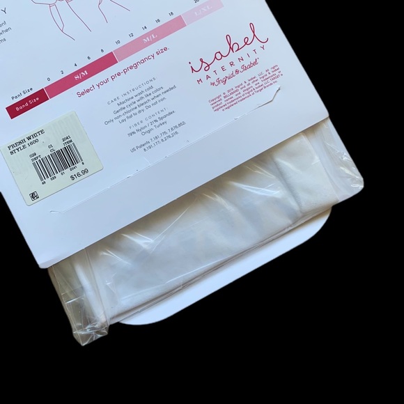 INGRID+ISABEL Bellaband - Maternity Medium/Large - Belly Band in Fresh White NWT - Picture 5 of 6